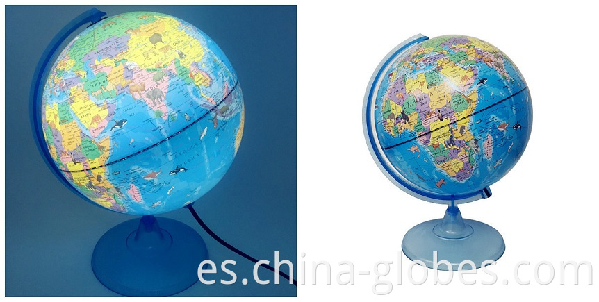 illumated globe 25cm safari